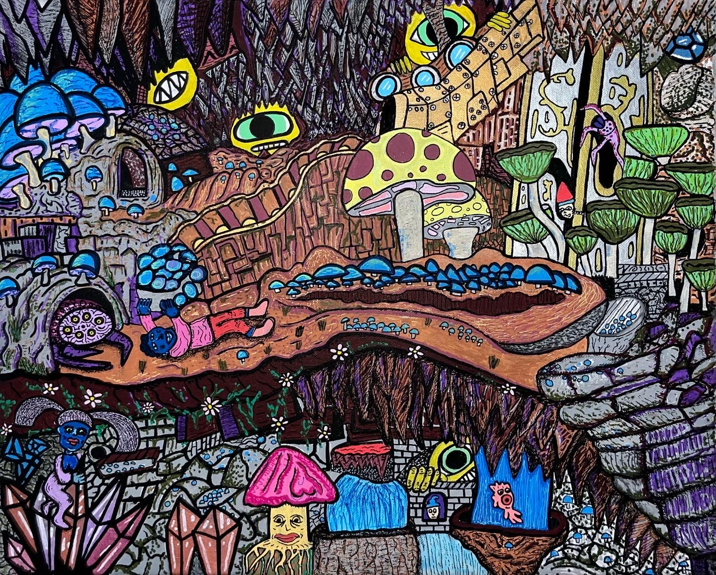 Brain Cavern- Canvas Print (Non Framed)