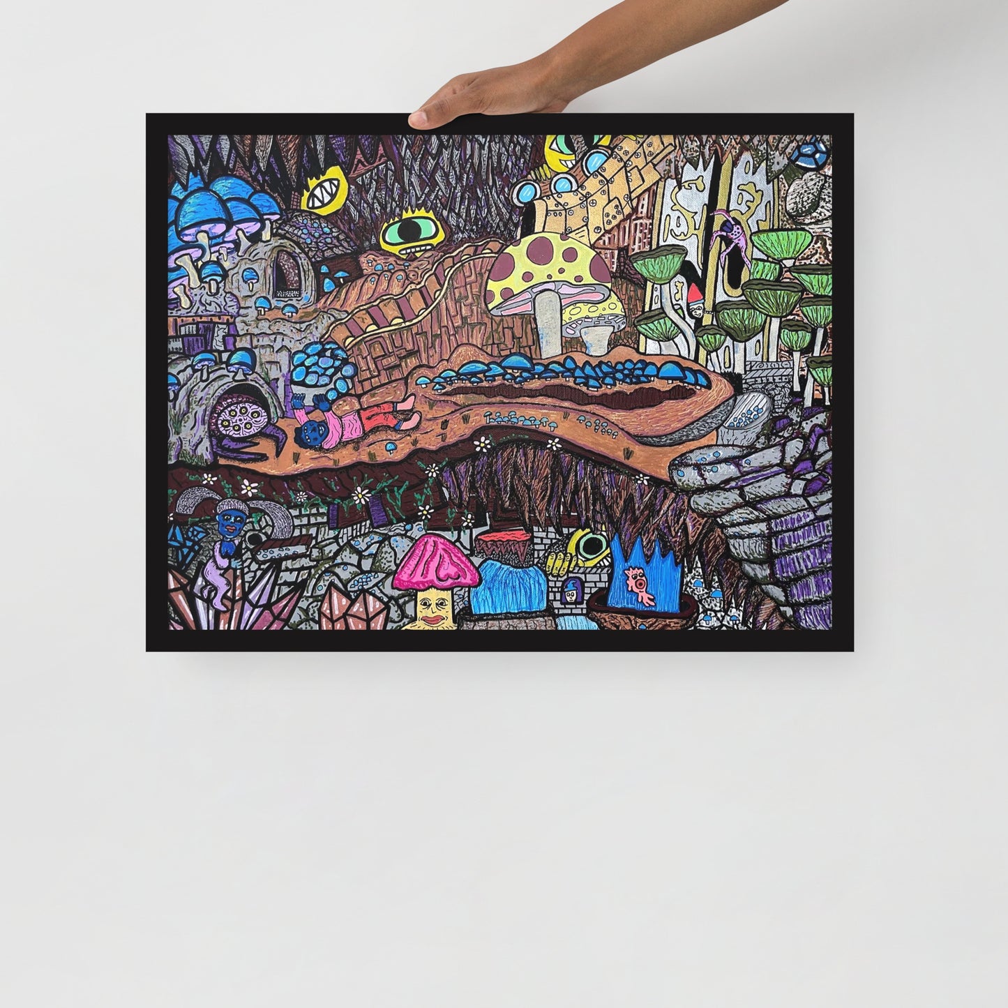 Brain Cavern- Framed Print